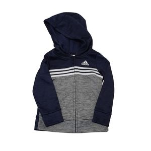 Adidas Boys Navy Zip Up Jacket with Hood Size 24 Months